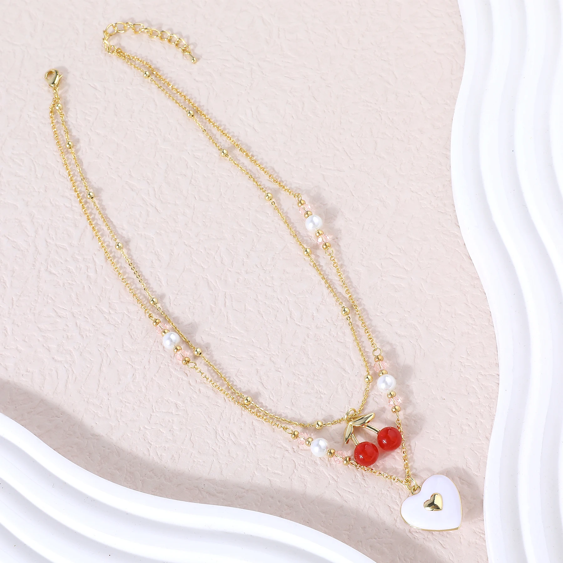 Makersland Love Heart Cherry Key Pendant Women's Necklace Fashion Jewelry Accessories Ladies Girls Gift Double Ladies Necklace
Makersland Love Heart Cherry Key Pendant Women's Necklace Fashion Jewelry Accessories Ladies Girls Gift Double Ladies Necklace