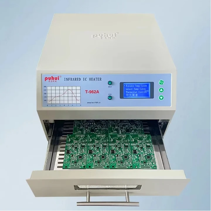 Small Reflow Soldering Machine Pratt & Whitney T-962A Intelligent Soldering Infrared Electronic Components PCB Desktop Drawer
Small Reflow Soldering Machine Pratt & Whitney T-962A Intelligent Soldering Infrared Electronic Components PCB Desktop Drawer
