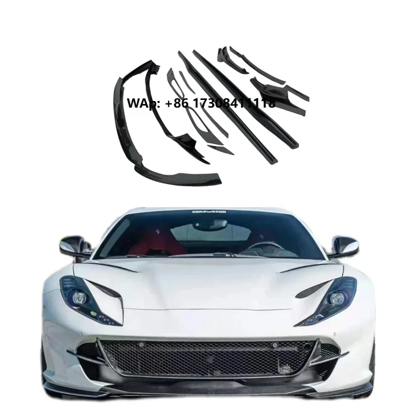 Yiku NT Style New High Quality Carbon Fiber for 812 Superfast Bolt-On Body Kit Good Fitment Front Lip Rear Diffuser Spoiler
Yiku NT Style New High Quality Carbon Fiber for 812 Superfast Bolt-On Body Kit Good Fitment Front Lip Rear Diffuser Spoiler