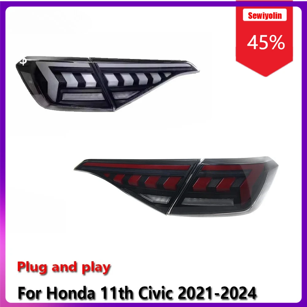 Sewiyolin Car LED Lamp Tail Light Assemblies For HONDA Civic 2021-2024 Auto Fog DRL Brake Turn Signal Lamp
Sewiyolin Car LED Lamp Tail Light Assemblies For HONDA Civic 2021-2024 Auto Fog DRL Brake Turn Signal Lamp
