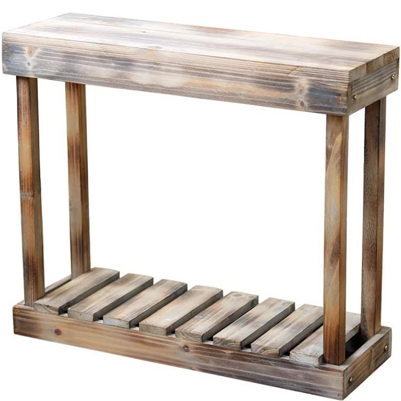 Retro solid wood floor-to-ceiling flower stand, garden courtyard, balcony, flower pot tool rack, preservative wood table,
Retro solid wood floor-to-ceiling flower stand, garden courtyard, balcony, flower pot tool rack, preservative wood table,