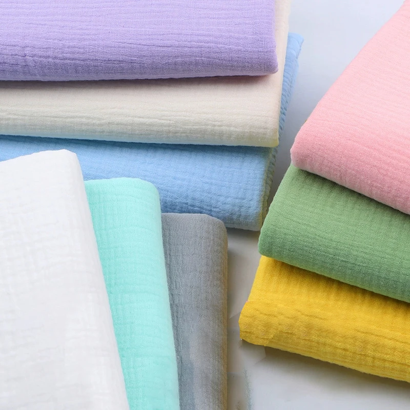 42 colors Fabric Drape Cotton And Linen Double Gauze Crepe Baby Clothes Fabric Ladies Skirt Sleepwear Fabrics 100*135cm
42 colors Fabric Drape Cotton And Linen Double Gauze Crepe Baby Clothes Fabric Ladies Skirt Sleepwear Fabrics 100*135cm