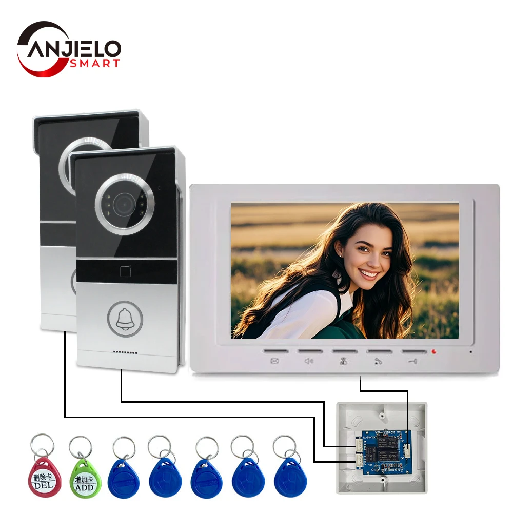 Angielo7-дюймовый цветной экран, система визуальной внутренней связи, двусторонний домофон, разблокировка одной кнопкой, инфракрасное ночное видение, RFID
Angielo7-дюймовый цветной экран, система визуальной внутренней связи, двусторонний домофон, разблокировка одной кнопкой, инфракрасное ночное видение, RFID