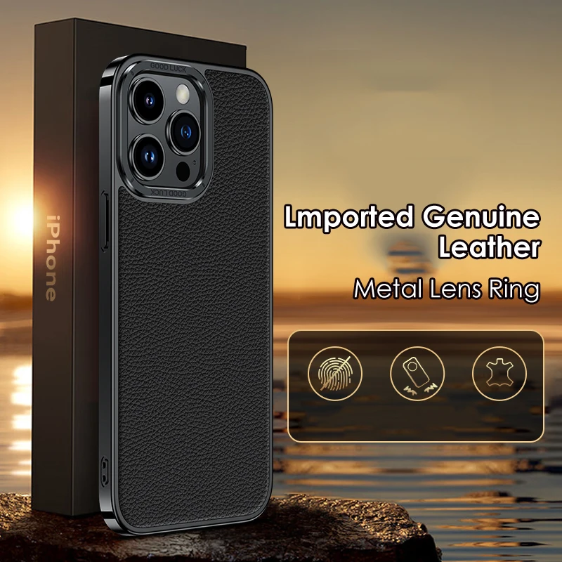 Дорогой чехол для телефона Lmport из натуральной кожи для IPhone 12 13 14 Pro Max, защитная рамка из натуральной кожи с металлическими линзами
Дорогой чехол для телефона Lmport из натуральной кожи для IPhone 12 13 14 Pro Max, защитная рамка из натуральной кожи с металлическими линзами