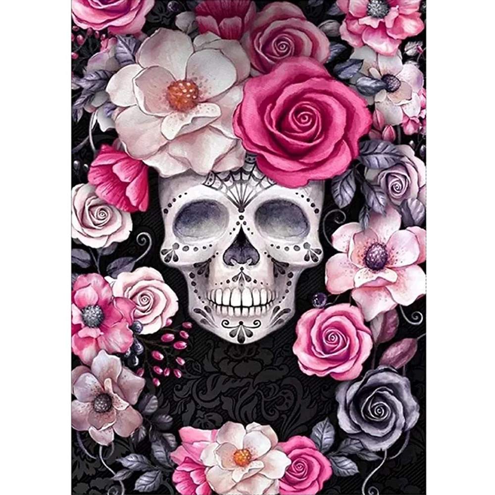 DIY Square Diamond Painting Skull Flower for Adult Full Drill Paint with Diamonds Kits 5D Diamond Art for Wall Decor
DIY Square Diamond Painting Skull Flower for Adult Full Drill Paint with Diamonds Kits 5D Diamond Art for Wall Decor