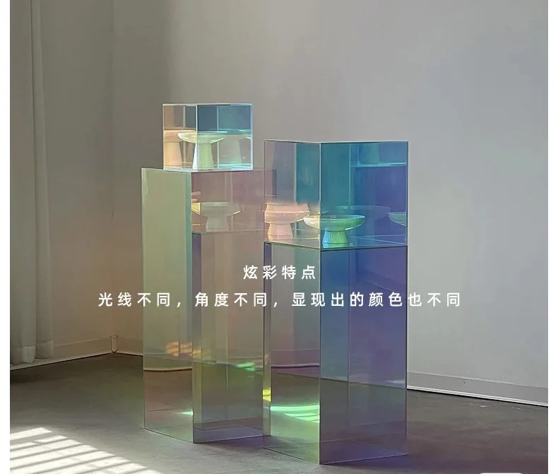 Customized clothing store window acrylic transparent display props shoe bag display box colorful laser Zhongdao flowing
Customized clothing store window acrylic transparent display props shoe bag display box colorful laser Zhongdao flowing