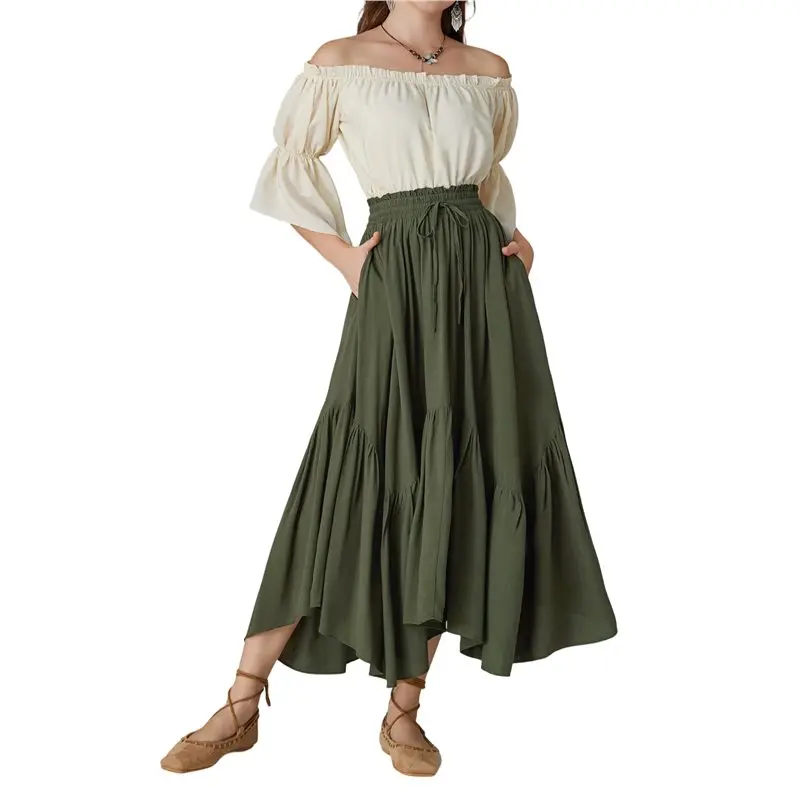CYL-Maxi Skirts For Women High Waist Renaissance Skirt Long Skirt With Pockets
CYL-Maxi Skirts For Women High Waist Renaissance Skirt Long Skirt With Pockets