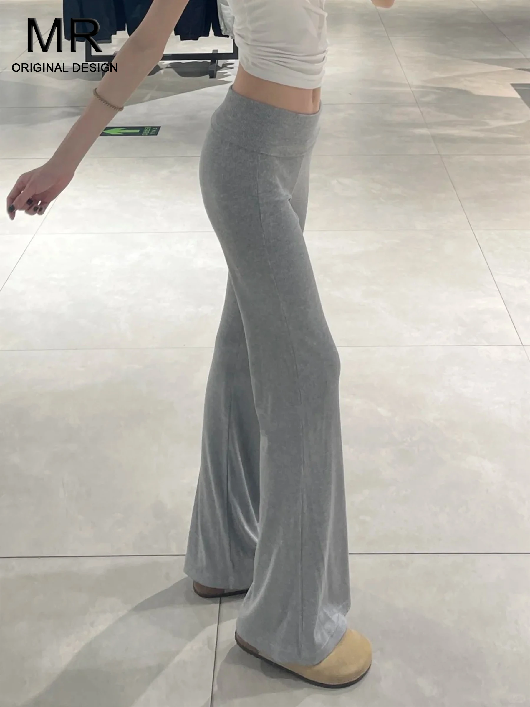 Grey High Waist Flared Casual Pants Women's Summer Slimming Floor-Length Trousers Straight Leg Pocket Elastic Waist Cotton
Grey High Waist Flared Casual Pants Women's Summer Slimming Floor-Length Trousers Straight Leg Pocket Elastic Waist Cotton