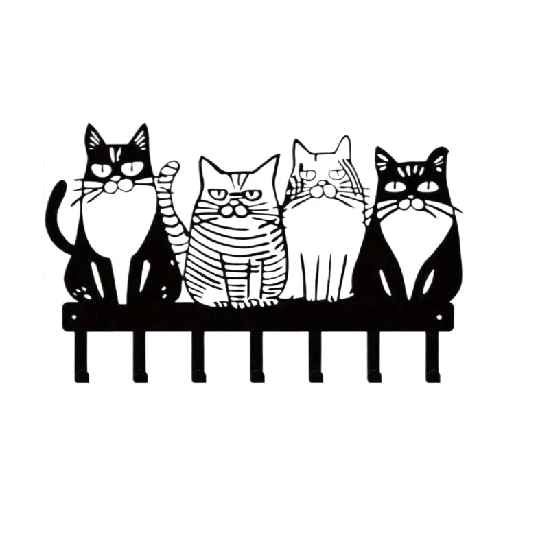Vintage Cat Metal Wall Hooks Entryway Towel Key Holder Cute Farmhouse Home Decor Gift
Vintage Cat Metal Wall Hooks Entryway Towel Key Holder Cute Farmhouse Home Decor Gift