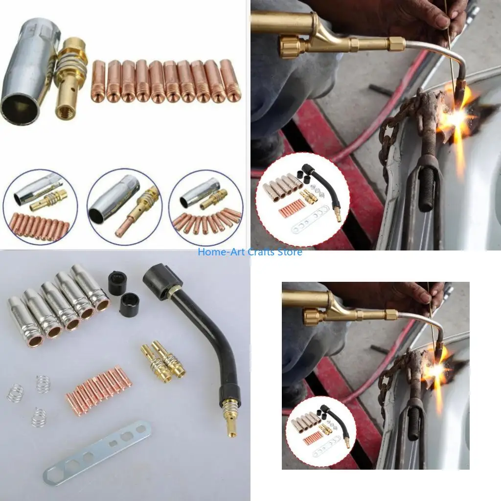Y3NA 24Pieces MIG Welding for 15AK Torch Including Nozzle Tip Gooseneck and Insulating Sleeves Automotive Metalwork Tasks
Y3NA 24Pieces MIG Welding for 15AK Torch Including Nozzle Tip Gooseneck and Insulating Sleeves Automotive Metalwork Tasks