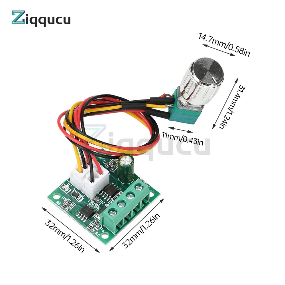 PWM DC Brush Motor Speed Controller DC Motor Regulator Control Module DC 1.8V 3V 5V 6V 12V 2A Speed Controller
PWM DC Brush Motor Speed Controller DC Motor Regulator Control Module DC 1.8V 3V 5V 6V 12V 2A Speed Controller