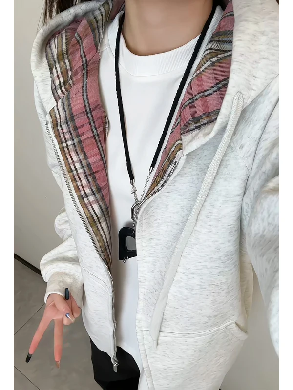 Retro American Lazy Plaid Hoodie ex Spring Autumn High End Cleanfit Cardigan Coat Polyester Fiber Long Sve Casual Sle
Retro American Lazy Plaid Hoodie ex Spring Autumn High End Cleanfit Cardigan Coat Polyester Fiber Long Sve Casual Sle