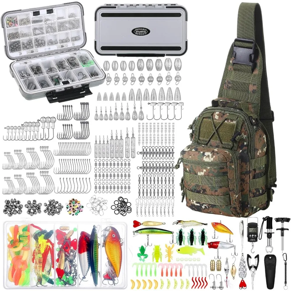 482 Piece Fishing Gear Set with Hooks Lures Remover Gripper Backpack for Gifts
482 Piece Fishing Gear Set with Hooks Lures Remover Gripper Backpack for Gifts