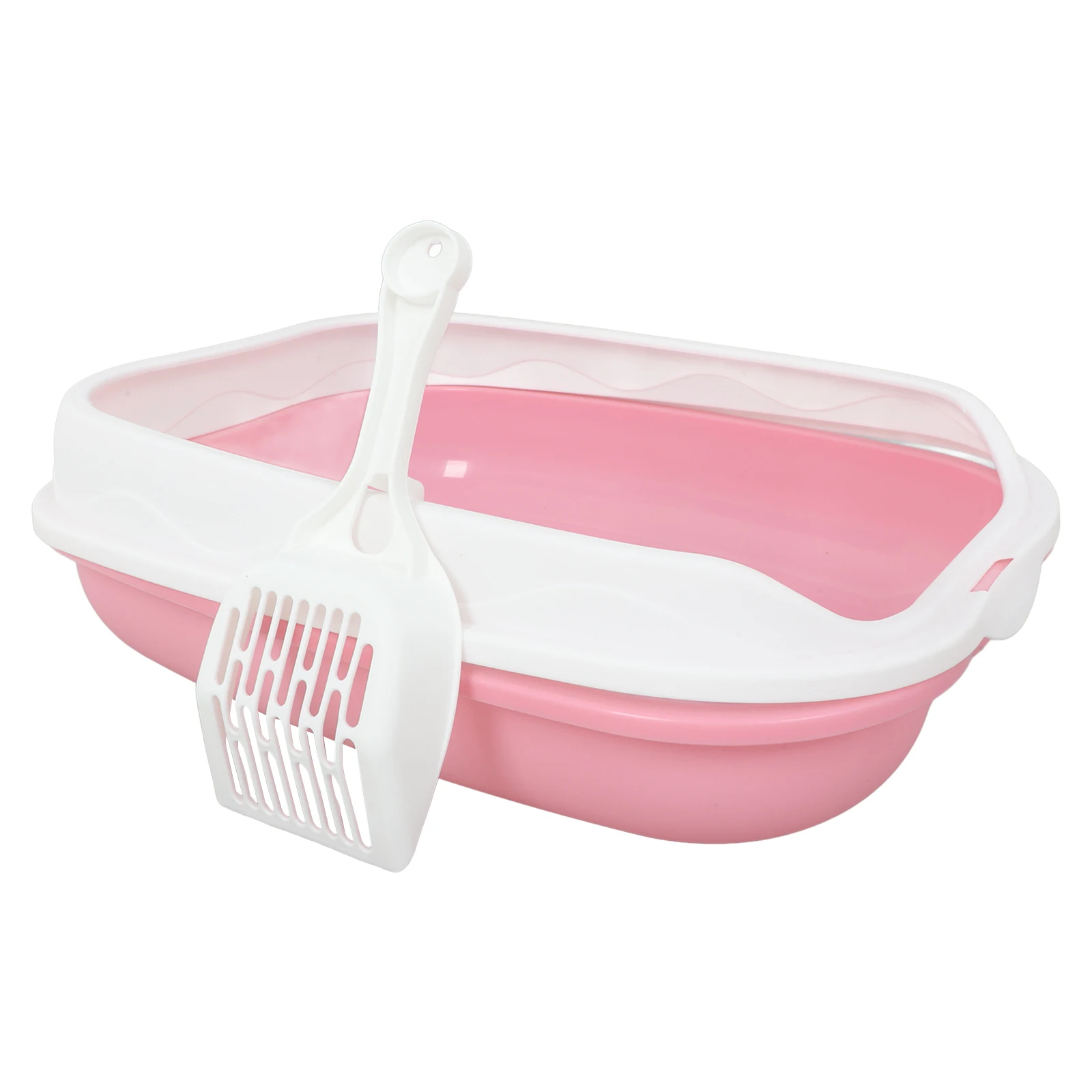 1 set Semi enclosed Cat Litter Box Anti Splash Kitten Toilet Pan Plastic Cleaning Basin Sifting Pee Shield Open Design Durabl 
1 set Semi enclosed Cat Litter Box Anti Splash Kitten Toilet Pan Plastic Cleaning Basin Sifting Pee Shield Open Design Durabl