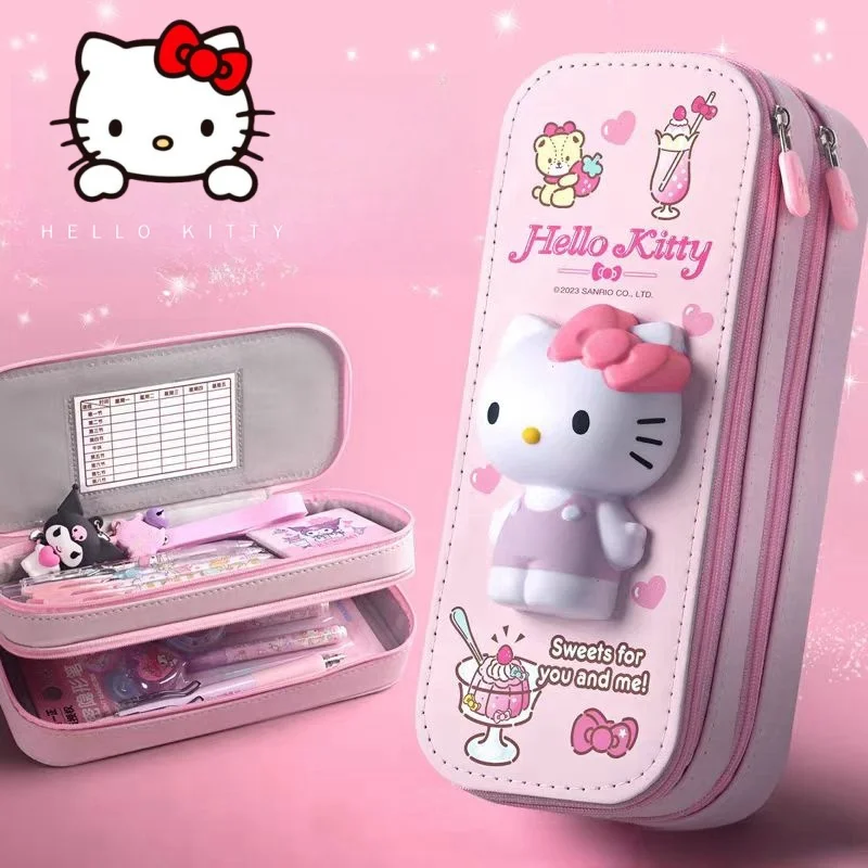 Стилус Sanrio, ручка, искусственный Аниме пенал, милый Hello Kitty, большая емкость, двухслойные канцелярские принадлежности, 3D стресс, Reliving, подарок для детей
Стилус Sanrio, ручка, искусственный Аниме пенал, милый Hello Kitty, большая емкость, двухслойные канцелярские принадлежности, 3D стресс, Reliving, подарок для детей