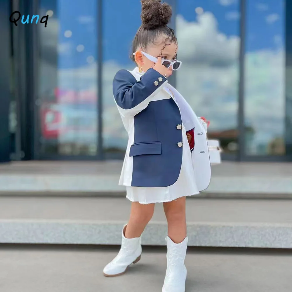 Qunq 2023 Autumn New Boys Girls Fashion Turn-Down Collar Button Splice Suit Jacket Street Trend Casual Kids Clothes Age 3T-8T
Qunq 2023 Autumn New Boys Girls Fashion Turn-Down Collar Button Splice Suit Jacket Street Trend Casual Kids Clothes Age 3T-8T