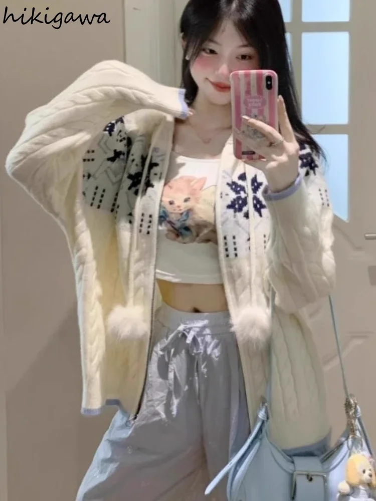 Preppy Style Knitting Ribbed Women Cardigan Jackets Pull Femme Hooded Zipper Casual Oversized Sweater Tops Korean Sueter Mujer
Preppy Style Knitting Ribbed Women Cardigan Jackets Pull Femme Hooded Zipper Casual Oversized Sweater Tops Korean Sueter Mujer