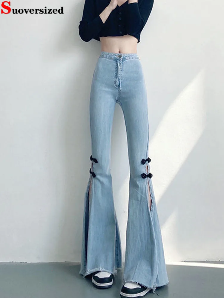 High Waisted Split Flared Jeans Women's Casual Slim Washed Fashion Denim Pants High Streetwear Wide Leg Vintage Vaqueros
High Waisted Split Flared Jeans Women's Casual Slim Washed Fashion Denim Pants High Streetwear Wide Leg Vintage Vaqueros 