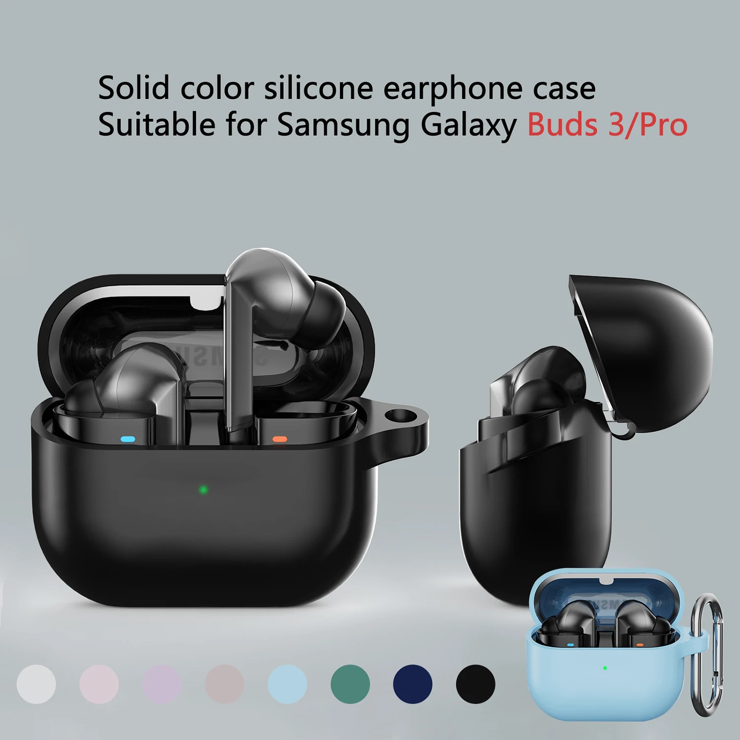 Solid color silicone integrated headphone case for Samsung Galaxy Buds3/3pro simple and atmospheric thickened protective case
Solid color silicone integrated headphone case for Samsung Galaxy Buds3/3pro simple and atmospheric thickened protective case
