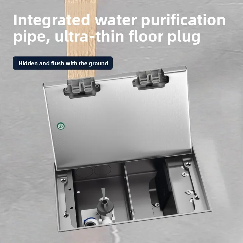 Stainless steel floor socket invisible embedded ultra-thin flat water purifier with switch two-point water inlet pipe
Stainless steel floor socket invisible embedded ultra-thin flat water purifier with switch two-point water inlet pipe