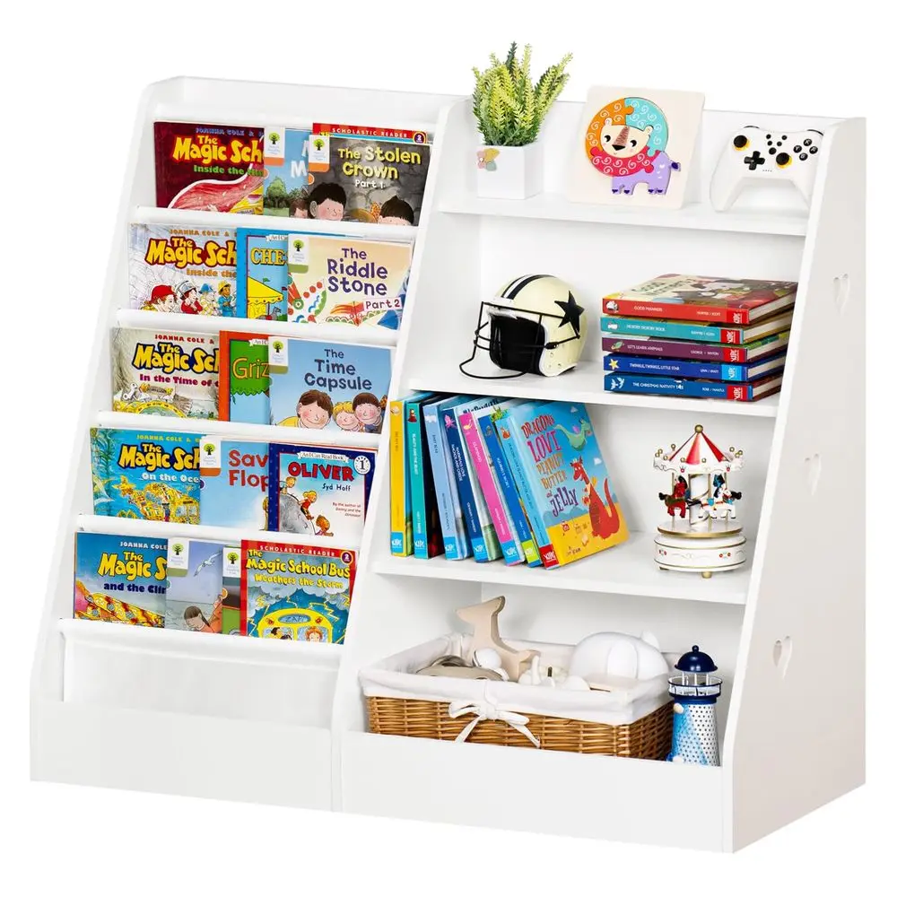 4 Tier Kids Bookshelf and Storage Organizer, Five Layer Sling Children Bookcase, Baby Toddler Wooden Book Shelf, Display Cabine
4 Tier Kids Bookshelf and Storage Organizer, Five Layer Sling Children Bookcase, Baby Toddler Wooden Book Shelf, Display Cabine