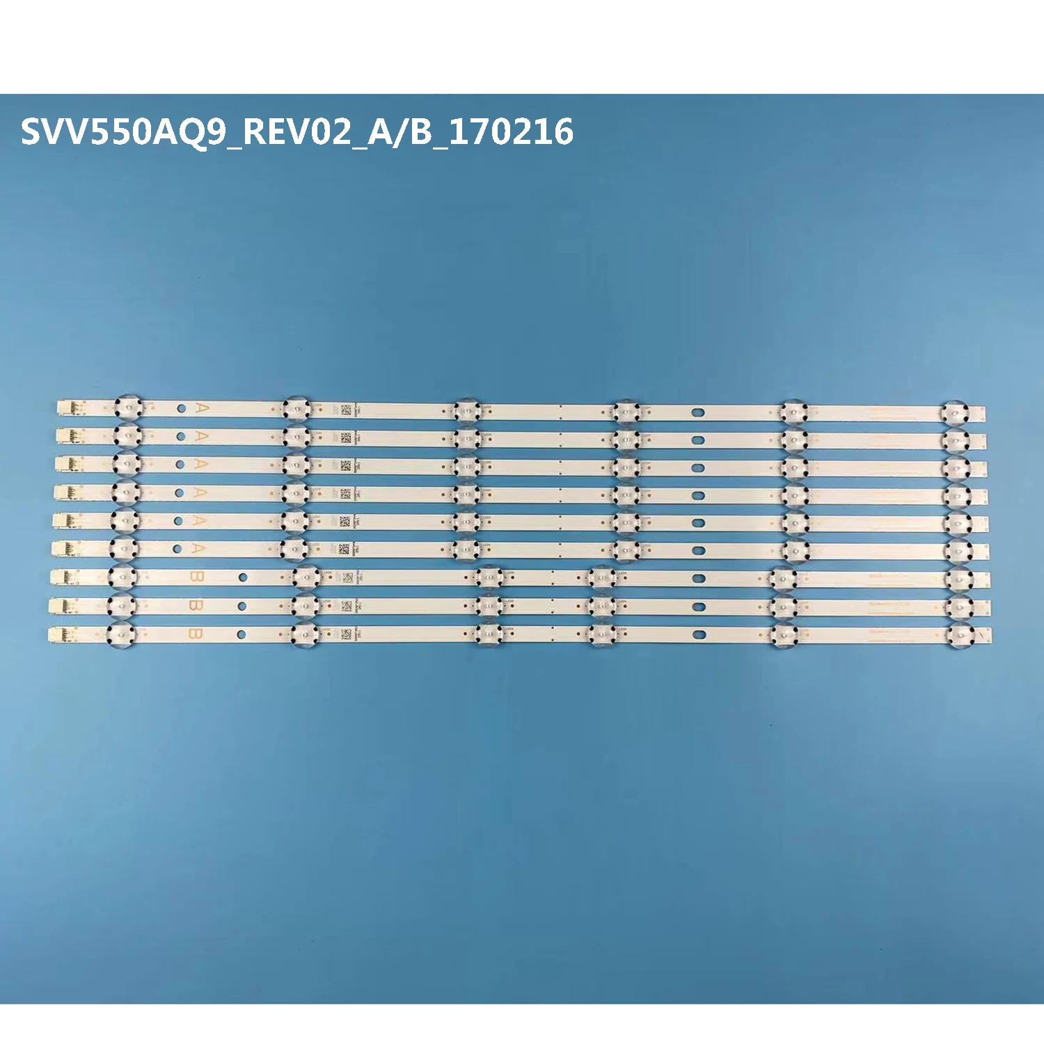 9pcs LED bar for PANASONIC TX-55FX550B TX-55FX550E TX-55FX555B 55HK25T74U SVV550AQ9 SVV550AW9 A B VES550QNYL-2D-N01 N02 03
9pcs LED bar for PANASONIC TX-55FX550B TX-55FX550E TX-55FX555B 55HK25T74U SVV550AQ9 SVV550AW9 A B VES550QNYL-2D-N01 N02 03