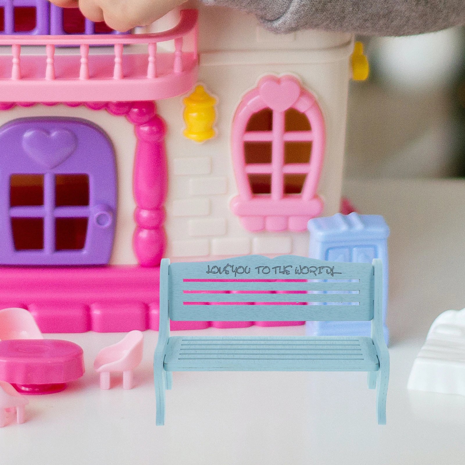 Mini Wooden Bench Blue Wood Miniature Furniture Dollhouse Accessories Decorative Model for Bedroom Courtyard Living Scene
Mini Wooden Bench Blue Wood Miniature Furniture Dollhouse Accessories Decorative Model for Bedroom Courtyard Living Scene