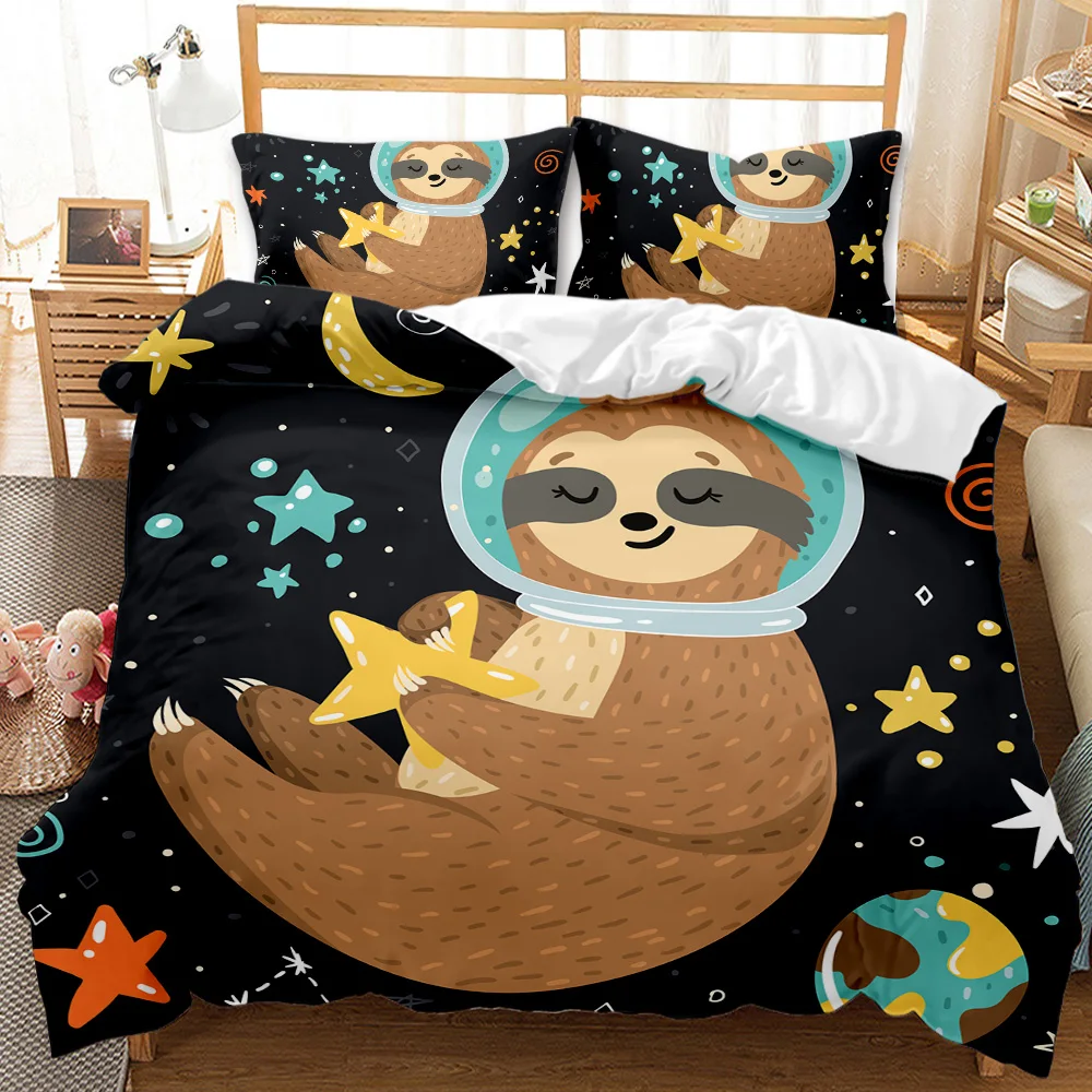 Sloth Duvet Cover Set Cartoon Space Sloth Bedding Set Sloth Animal Comforter Cover Double Queen King Size Quilt Cover
Sloth Duvet Cover Set Cartoon Space Sloth Bedding Set Sloth Animal Comforter Cover Double Queen King Size Quilt Cover