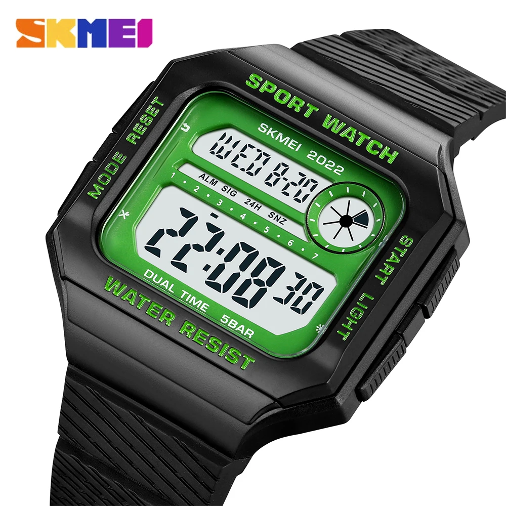 SKMEI Men's Square Digital Sports Watch Fashion Big Numbers Dial 50m Waterproof Wristwatch Original Male LED Back Light Clock
SKMEI Men's Square Digital Sports Watch Fashion Big Numbers Dial 50m Waterproof Wristwatch Original Male LED Back Light Clock