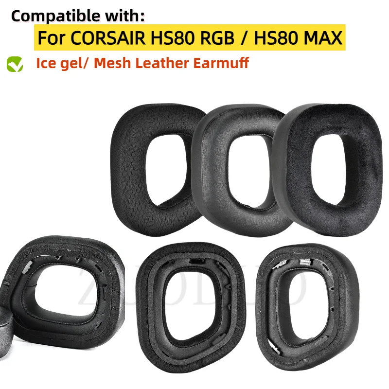 Ear Pad Compatible with CORSAIR HS80 RGB Headset Headphones Mesh Protein Ice Gel Leather Earmuff Ear Cover
Ear Pad Compatible with CORSAIR HS80 RGB Headset Headphones Mesh Protein Ice Gel Leather Earmuff Ear Cover