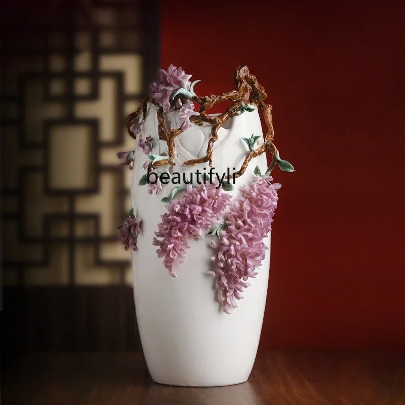 A57 Vase ornament New Chinese-style living room Bogu rack porcelain high-end art decoration
A57 Vase ornament New Chinese-style living room Bogu rack porcelain high-end art decoration