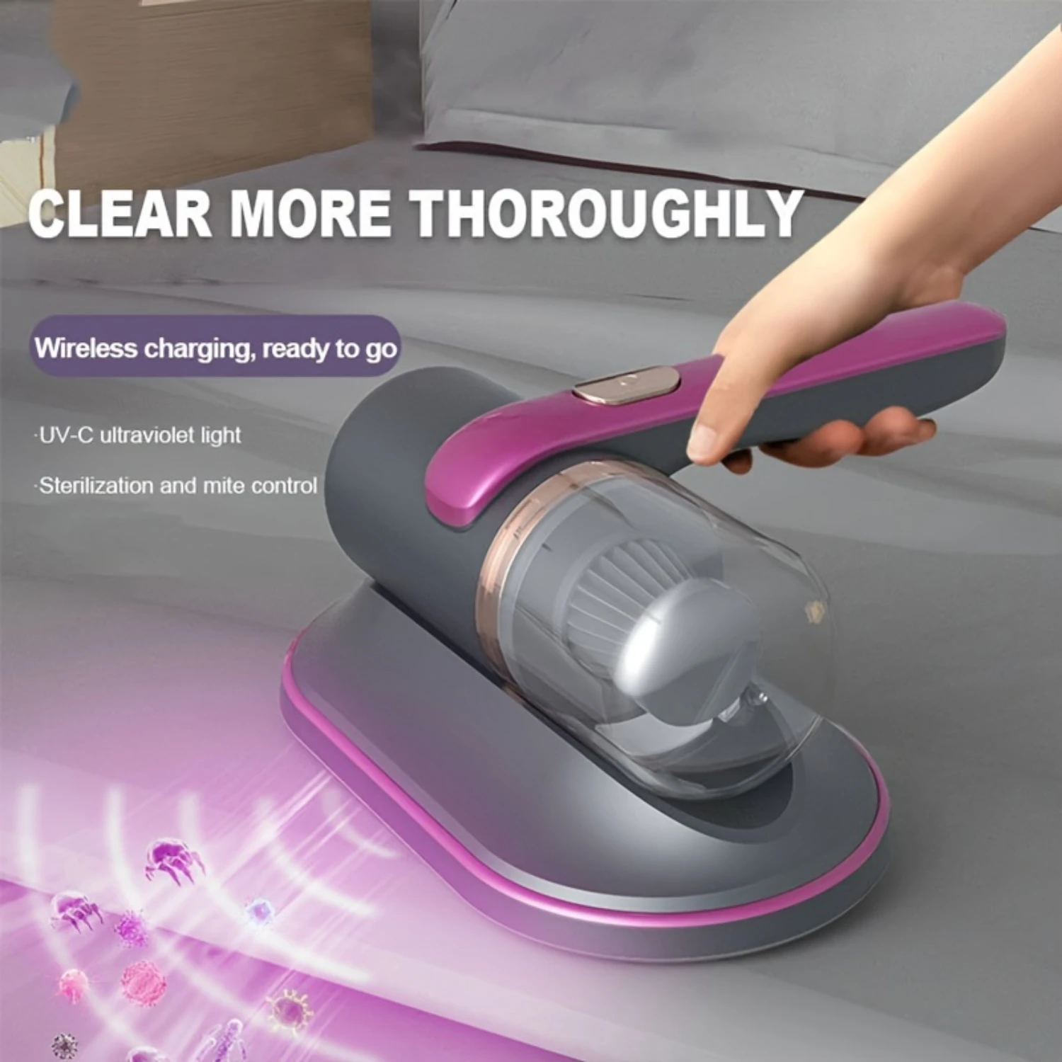 Portable Wireless Dust Removal Equipment Home Sofa Mite Meter For Mattresses With UV Light And Automatic Patting Function
Portable Wireless Dust Removal Equipment Home Sofa Mite Meter For Mattresses With UV Light And Automatic Patting Function