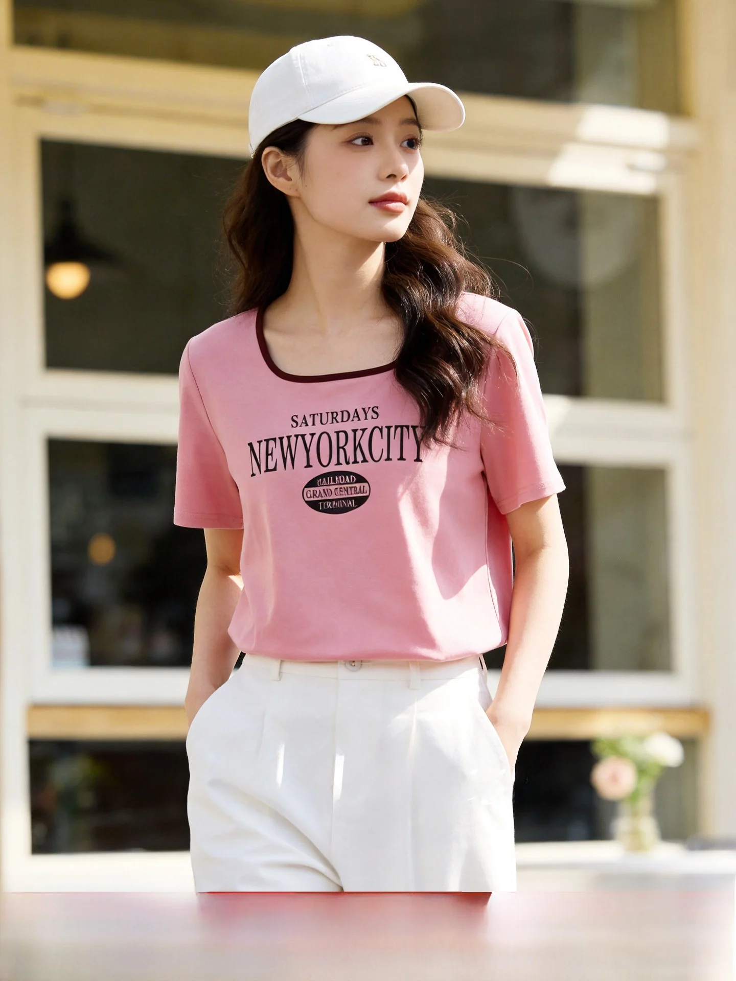 Summer New Style Large Size Women's T-shirt Square Collar Letter Print Color Block Short Sleeve Cotton Blend Comfortable Fit
Summer New Style Large Size Women's T-shirt Square Collar Letter Print Color Block Short Sleeve Cotton Blend Comfortable Fit