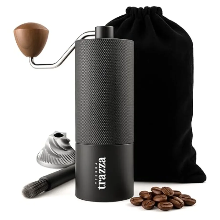 Manual Coffee Grinder Conical Burr Coffee Grinder with Stainless Steel Burrs and Walnut Handle for Espresso French Press Travel
Manual Coffee Grinder Conical Burr Coffee Grinder with Stainless Steel Burrs and Walnut Handle for Espresso French Press Travel