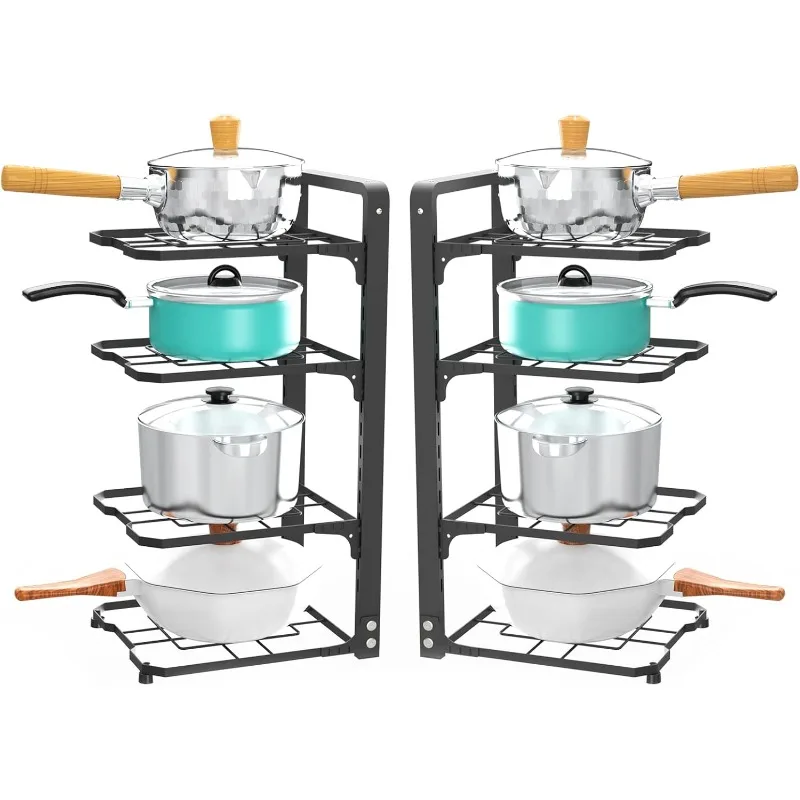 2 Pack Pot and Pan Organizer Rack, Heavy Duty Carbon Steel, Adjustable Tiers, Rustproof, Space Saver
2 Pack Pot and Pan Organizer Rack, Heavy Duty Carbon Steel, Adjustable Tiers, Rustproof, Space Saver