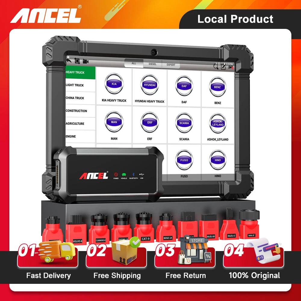 ANCEL X7HD Сверхмощный сканер грузовиков DPF Forced Regen Полугрузовики Полная система диагностического инструмента Двунаправленный дизельный сканер
ANCEL X7HD Сверхмощный сканер грузовиков DPF Forced Regen Полугрузовики Полная система диагностического инструмента Двунаправленный дизельный сканер