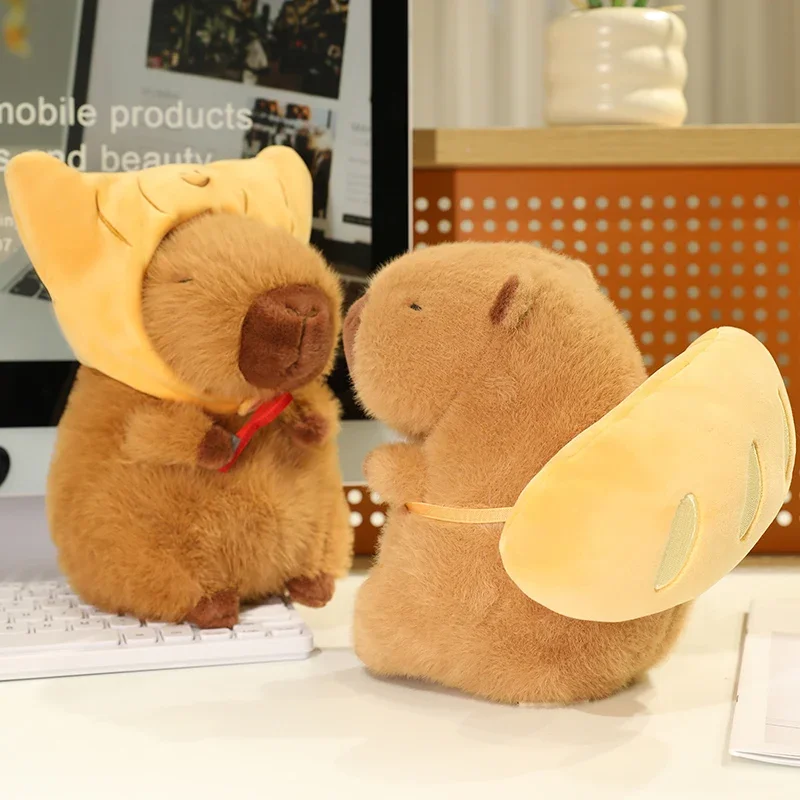 New Fluffy Capybara Wear Bread Backpack Plush Toys Stuffed Animals Cute Capybara Croissant Bread Head Pendant for Girl Gifts
New Fluffy Capybara Wear Bread Backpack Plush Toys Stuffed Animals Cute Capybara Croissant Bread Head Pendant for Girl Gifts