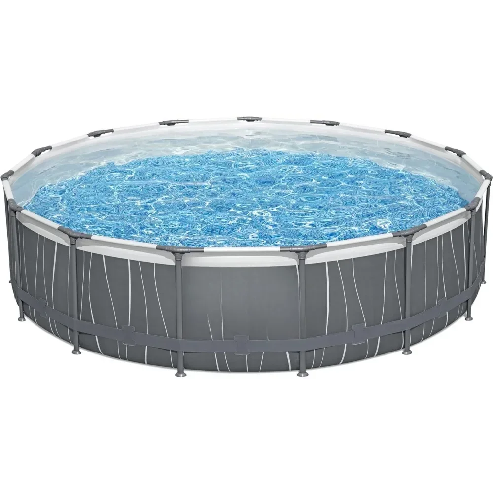 Round Outdoor Backyard Family Pool with Color-Changing Pool Liner | Features 7-Color LED Lights
Round Outdoor Backyard Family Pool with Color-Changing Pool Liner | Features 7-Color LED Lights