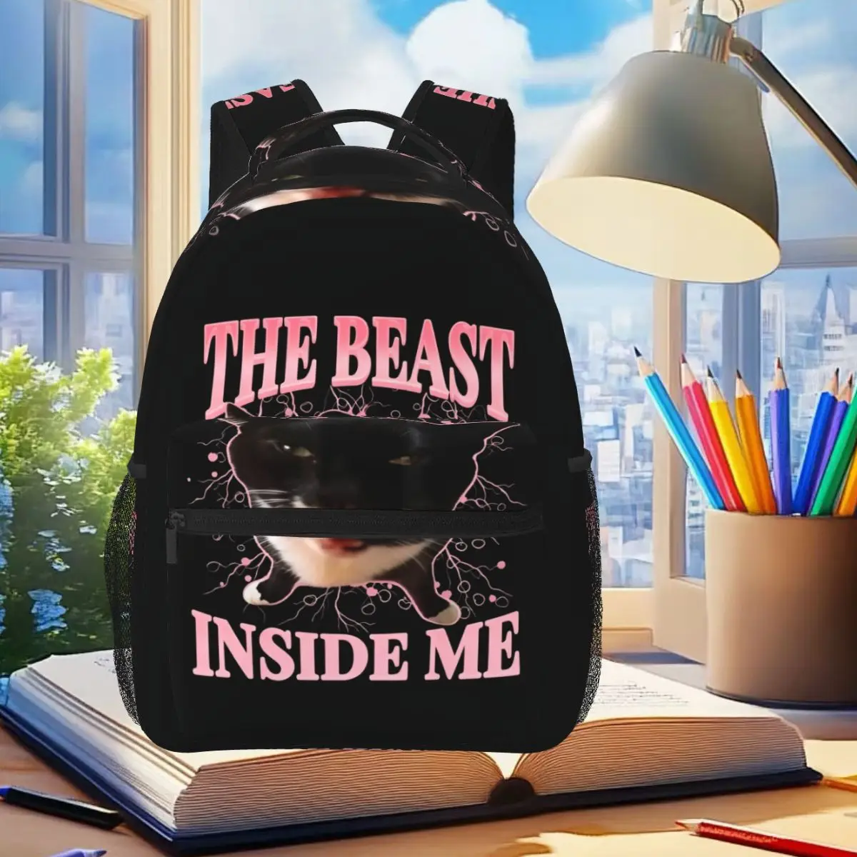 The Beast Inside Me Funny Cat Meme Backpack Student Boys Girls BookBag Children School Bag Laptop Shoulder Bags for Men Women
The Beast Inside Me Funny Cat Meme Backpack Student Boys Girls BookBag Children School Bag Laptop Shoulder Bags for Men Women