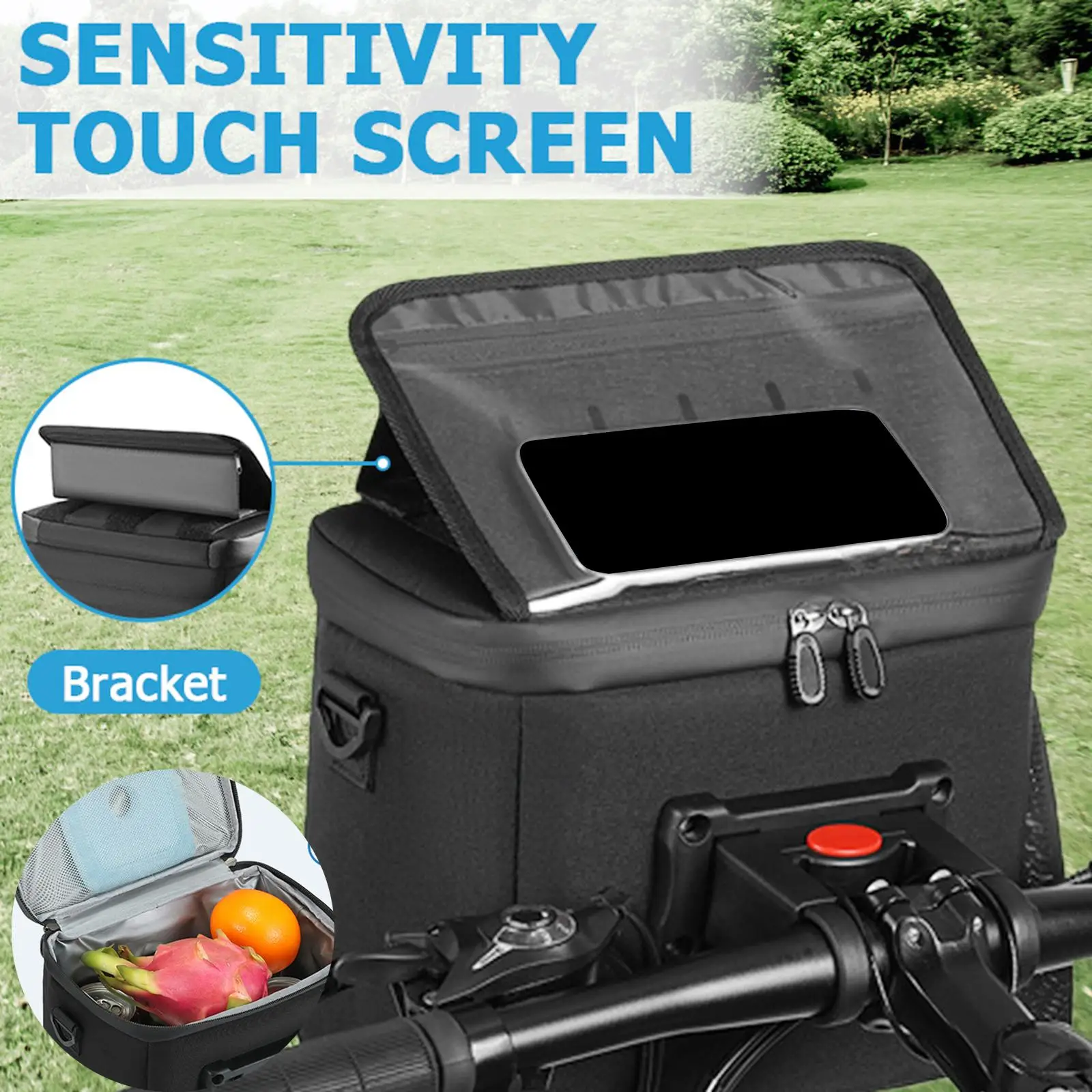 Bicycle Handlebar Bag Insulated Waterproof Front Basket Large Capacity Organizer for Cycling MTB Accessories
Bicycle Handlebar Bag Insulated Waterproof Front Basket Large Capacity Organizer for Cycling MTB Accessories