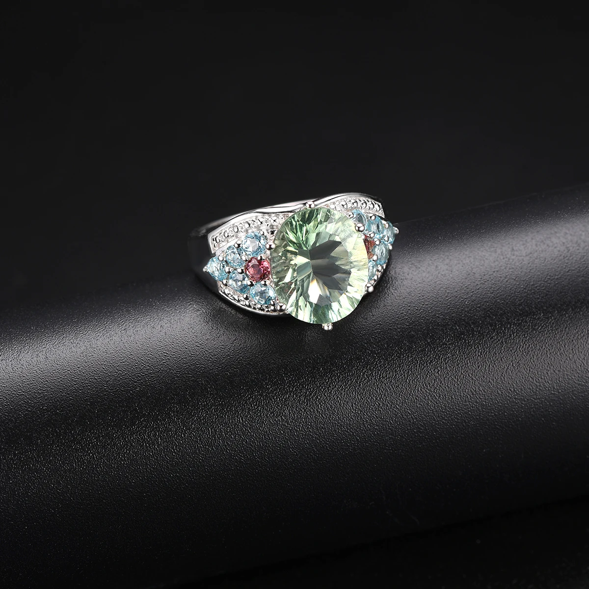 Natural Green Fluorite Silver Rings 5.8 Carats Genuine Multicolor Gemstones Aptite Special Personal Fine Jewelry Style
Natural Green Fluorite Silver Rings 5.8 Carats Genuine Multicolor Gemstones Aptite Special Personal Fine Jewelry Style