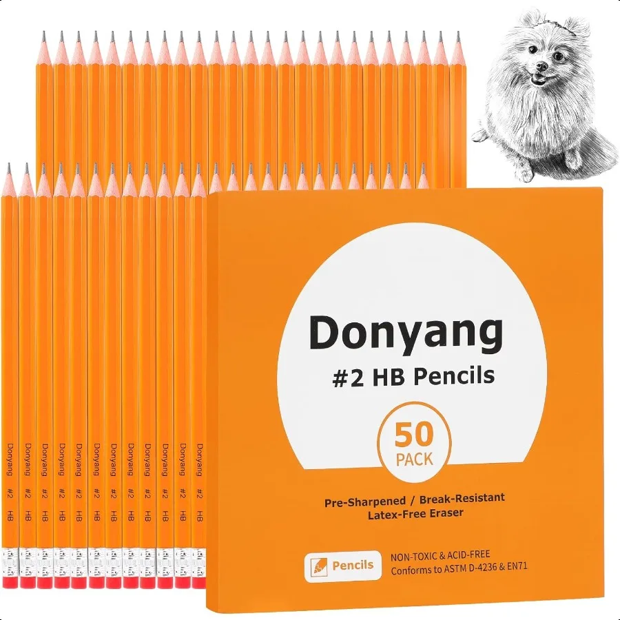 50 Pack 2 Pencils PreSharpened Pencils with Erasers Bulk Yellow Graphite Pencils for School Teacher plies Office entials Desk A
50 Pack 2 Pencils PreSharpened Pencils with Erasers Bulk Yellow Graphite Pencils for School Teacher plies Office entials Desk A