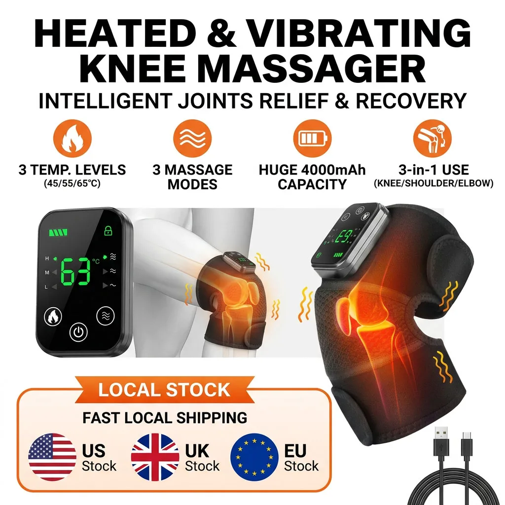 3 in 1 Electric Knee Pad Fast Heating Vibration Massage Knee Temperature Massager Shoulder Elbow Brace Leg Joint Muscle Relax
3 in 1 Electric Knee Pad Fast Heating Vibration Massage Knee Temperature Massager Shoulder Elbow Brace Leg Joint Muscle Relax