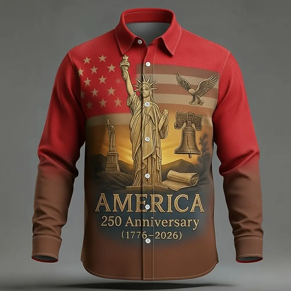 Мужская рубашка со Статуя Свободы с флагом США, юбилейная рубашка на пуговицах, рубашка с длинным рукавом, винтажная ретро-праздничная весенняя рубашка с 3D принтом
Мужская рубашка со Статуя Свободы с флагом США, юбилейная рубашка на пуговицах, рубашка с длинным рукавом, винтажная ретро-праздничная весенняя рубашка с 3D принтом