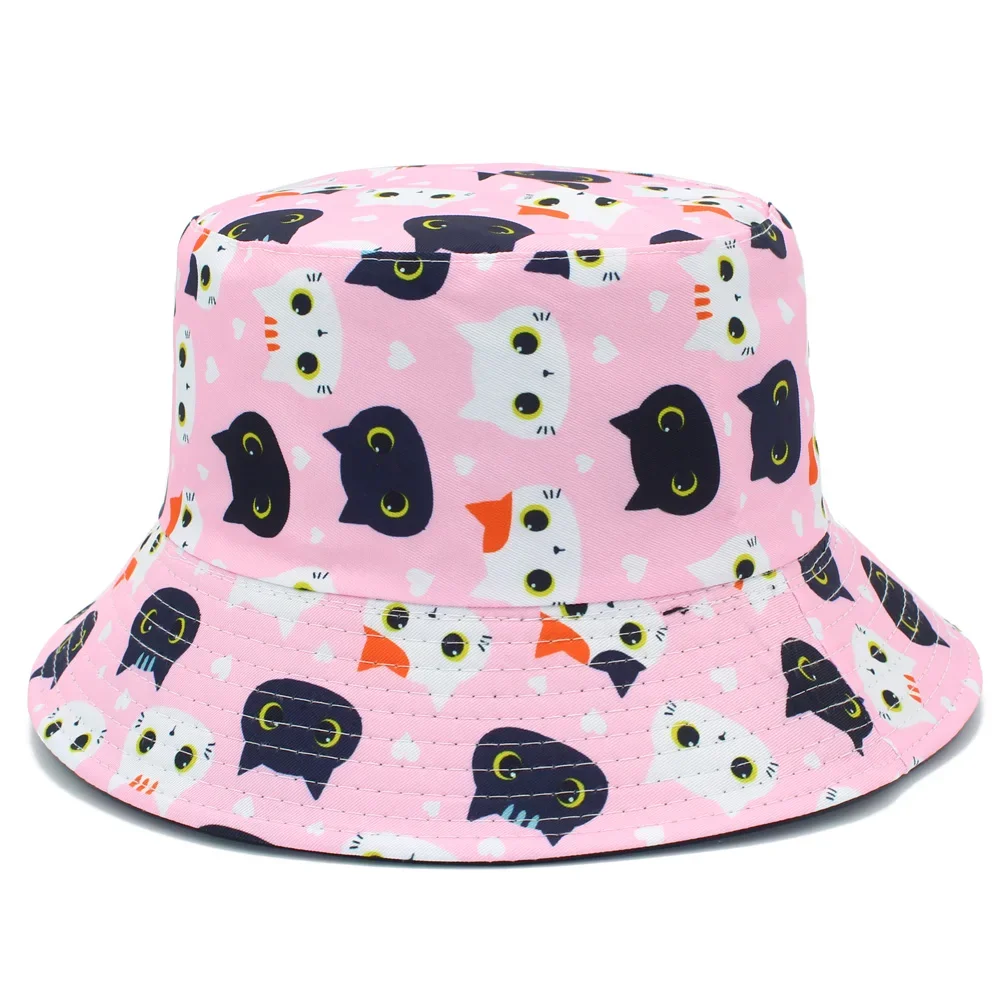 Bucket Caps Fisherman Hat With Cute Cat Cartoon Animal Pattern Basin Hats Summer Lightweight Fisherman Hats For Women & Men
Bucket Caps Fisherman Hat With Cute Cat Cartoon Animal Pattern Basin Hats Summer Lightweight Fisherman Hats For Women & Men