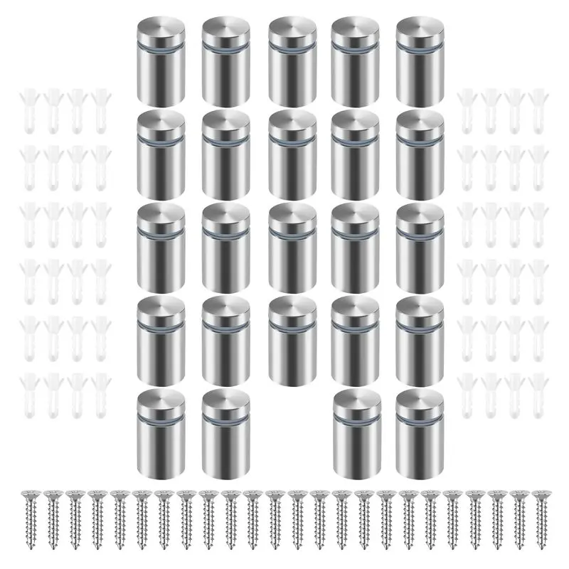 A21Q -24Pcs 3/4 X 1 Inch Sign Holders Standoff Screws Wall Standoff Holders Screws Mount Hardware Advertising Glass Acrylic Stan
A21Q -24Pcs 3/4 X 1 Inch Sign Holders Standoff Screws Wall Standoff Holders Screws Mount Hardware Advertising Glass Acrylic Stan