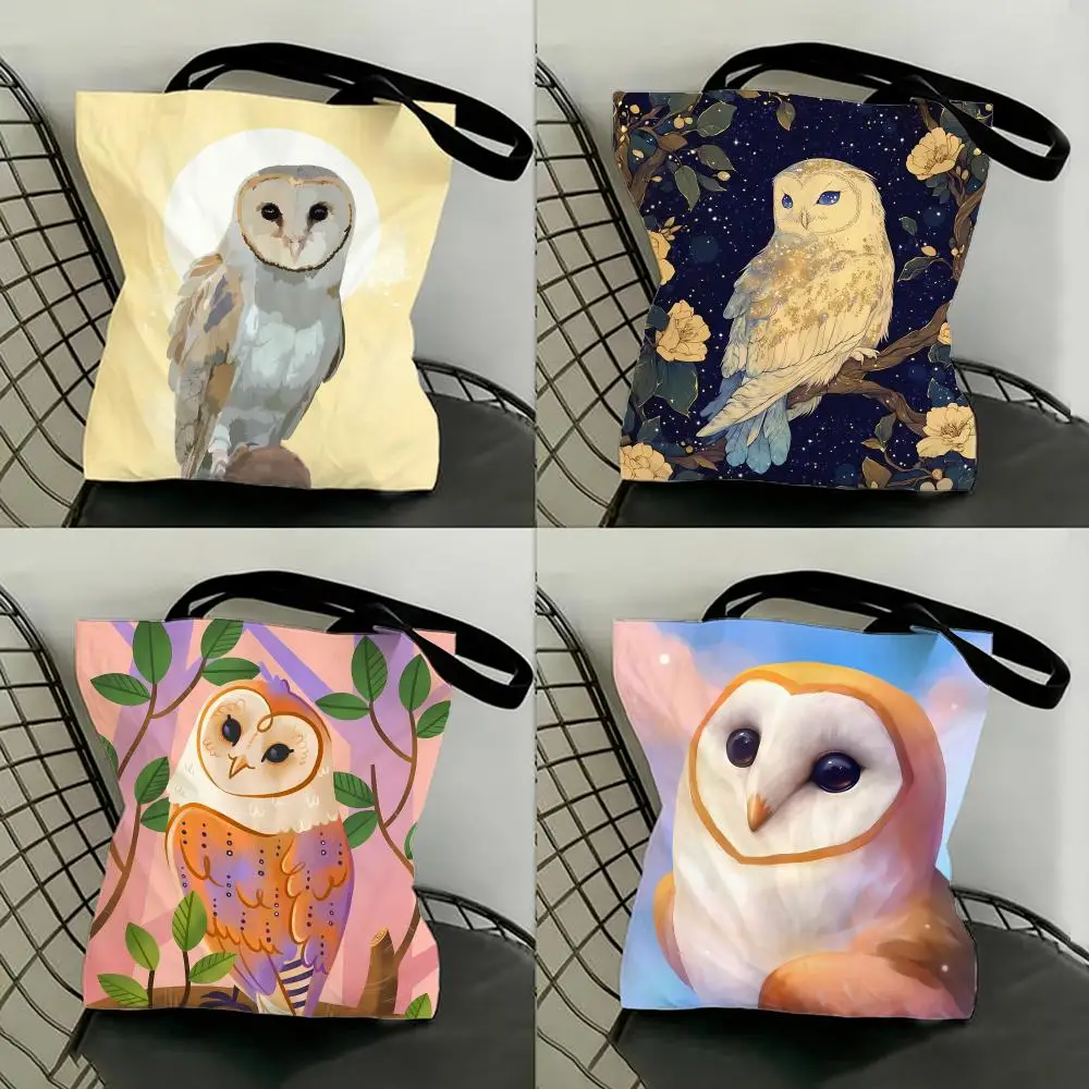 Fashion Nocturnal Graceful Barn Owl Storage Bags Shopping Bags Series Print Bags Lightweight Shoulder Bag For Daily Use
Fashion Nocturnal Graceful Barn Owl Storage Bags Shopping Bags Series Print Bags Lightweight Shoulder Bag For Daily Use