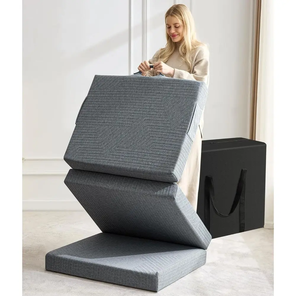 Портативный матрас из пены с эффектом памяти (4 слоя) - односпальный, складной напольный матрас для взрослых и детей, с моющимся и сертифицированным чехлом, легкий
Портативный матрас из пены с эффектом памяти (4 слоя) - односпальный, складной напольный матрас для взрослых и детей, с моющимся и сертифицированным чехлом, легкий