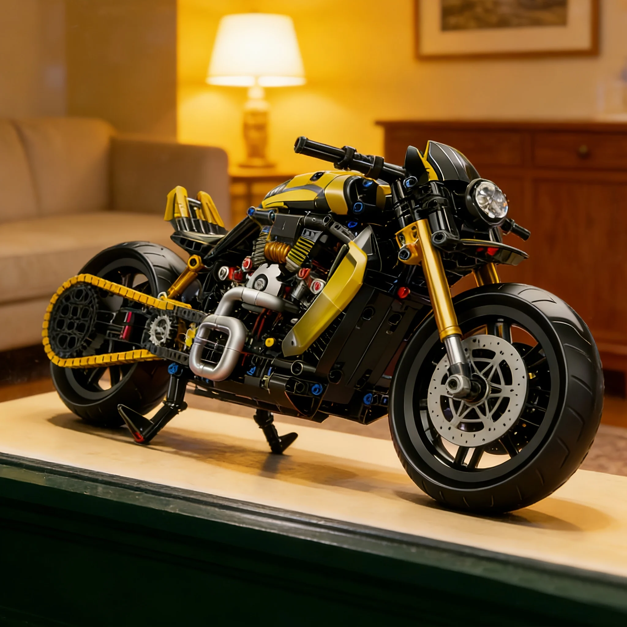 Mechanical Superbike Construction Blocks Ornament, Detailed Engine Motorcycle Model Home Desk Display Ornament
Mechanical Superbike Construction Blocks Ornament, Detailed Engine Motorcycle Model Home Desk Display Ornament