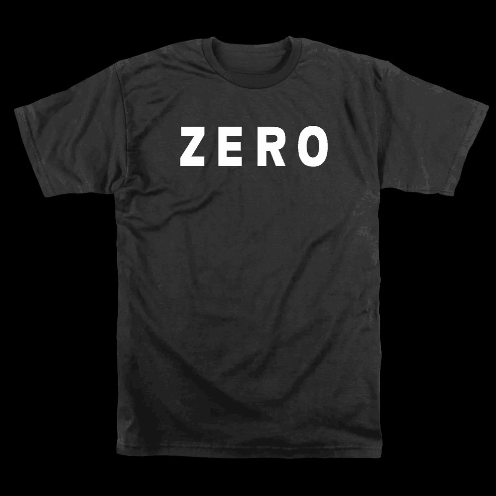 ZERO, летняя винтажная мужская и женская черная футболка, размеры от S до 3XL, летняя свободная хлопковая футболка с короткими рукавами, футболки
ZERO, летняя винтажная мужская и женская черная футболка, размеры от S до 3XL, летняя свободная хлопковая футболка с короткими рукавами, футболки